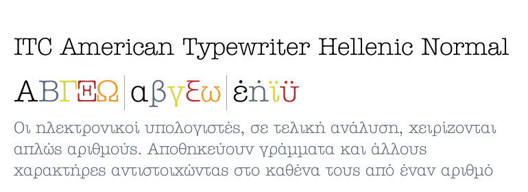 Install american typewriter font